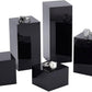 5Pcs Black Acrylic Cube Display Block 3/4/6/8/10cm Solid Display Pedestal Stand for Gem Display Jewelry Display Displaying Pop Figures Cosmetic Showing