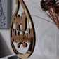 Personalised Hajj Mubarak Gift - Gold Mirror & Oak Wood Islamic Decor