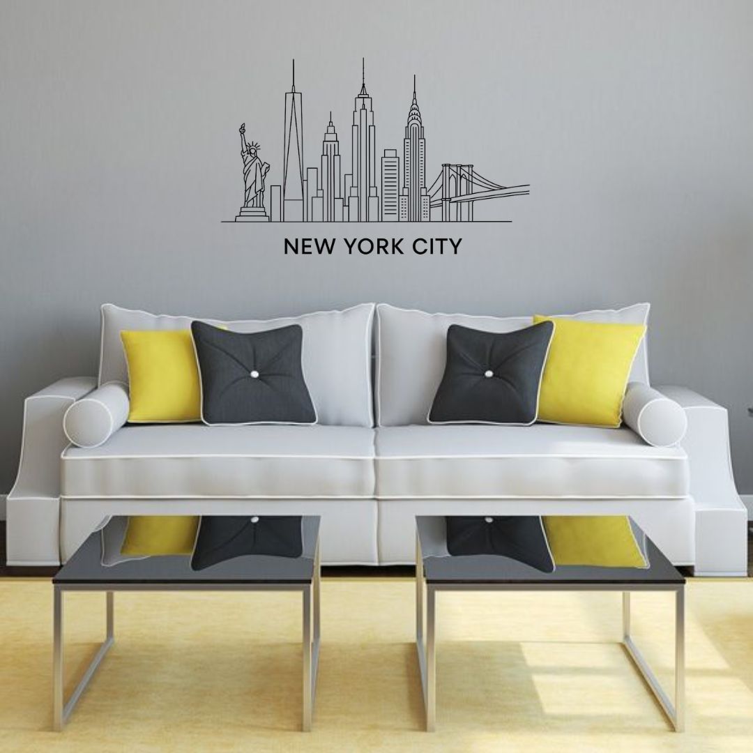 New York, America - Skyline Acrylic Wall Art - Home Decal - National Day