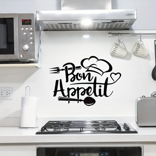 Chef's Cap With Fork & Spoon - Beautiful Kitchen Wall Decal - Best For Home & Restaurant