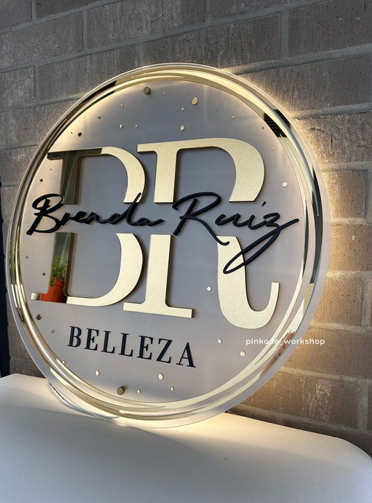 Custom Acrylic Business Logo Sign, Custom Light up Sign