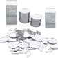 120 Pcs Small Acrylic Craft Mirrors – Square, Diamond & Round Mosaic Mirror Tiles for DIY Crafts, Disco Balls, Lamps & Decorations