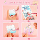60 Pcs Acrylic Blanks with Keychain Accessories – 10 Shapes Clear Acrylic Ornaments, Charms & Key Rings for DIY Vinyl, Resin, Crafts & Engraving