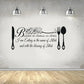 Bismillah - Dua Before Eating - Beautiful Kitchen Wall Decal - Best For Home & Restaurant