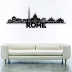 Rome City, Paris  - Skyline Acrylic Wall Art - Home Decal - National Day