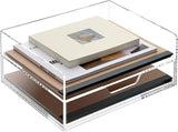 Acrylic Desk Organizer with Drawer – 2-Tier Clear Paper Tray for Letter/A4 Printer Paper, Files & Magazines | Office Supplies Storage
