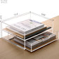 Acrylic Desk Organizer with Drawer – 2-Tier Clear Paper Tray for Letter/A4 Printer Paper, Files & Magazines | Office Supplies Storage