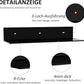 Set of 2 Black Acrylic Wall Shelves – 43cm L-Shape Floating Shelves, Perspex Corner Display Racks for Home Décor, Towels, Candles & Collectibles