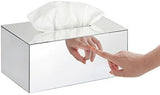 JackCubeDesign Acrylic Mirror Tissue Box Holder – Rectangle Storage Case & Napkin Organizer