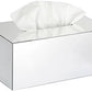 JackCubeDesign Acrylic Mirror Tissue Box Holder – Rectangle Storage Case & Napkin Organizer