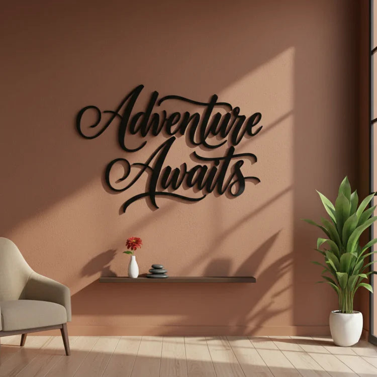 "Adventure Awaits" Acrylic Wall Art - Inspirational Travel & Home Decor