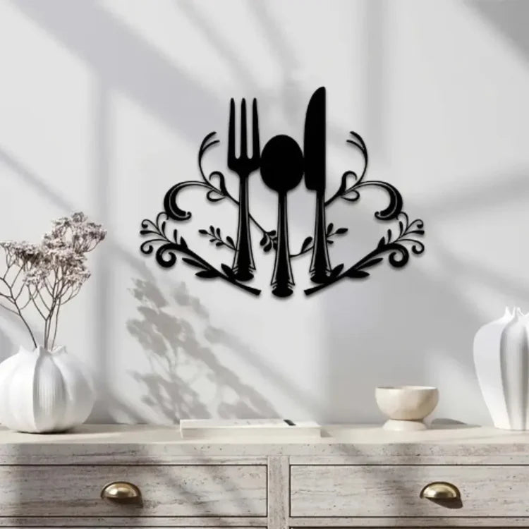 Fork & Spoon Acrylic Wall Art | Kitchen & Dining Decor UAE