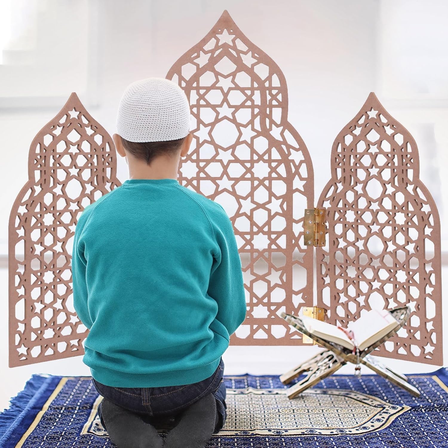 Home Décor and Decorative Accessories, Mini Mosque Prayer Corner Setup, Wooden