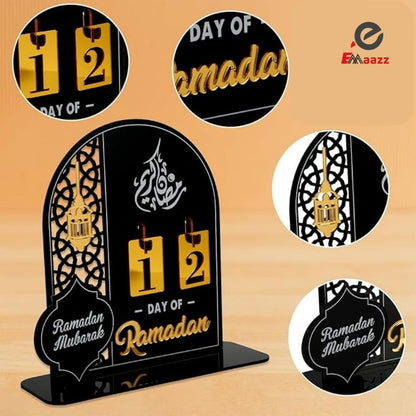 Ramadan Table Calendar | Ramadan Countdown Calendar | Desk Calendars Ramadan | Decorations for Home Decor Muslim Festival&nbsp;