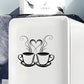Coffee Cups With Hearts Acrylic Wall Decal - Beautiful Kitchen Decor for UAE Homes & Restaurants