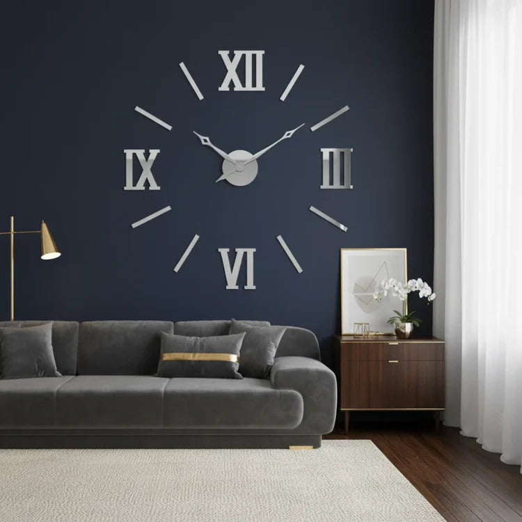 Giant DIY 3D Roman Numeral Wall Clock | Modern Acrylic Clock
