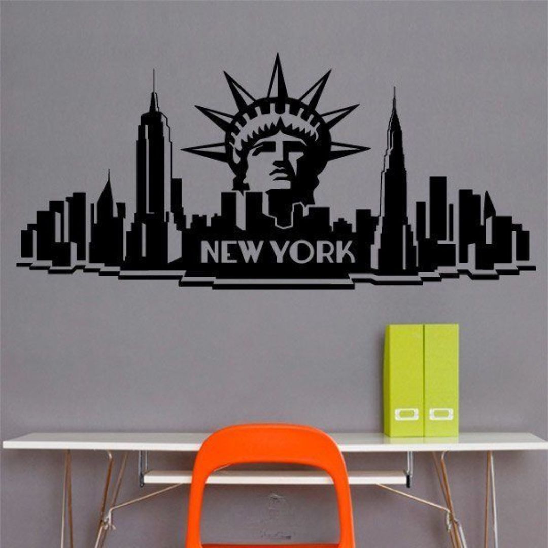 New York America - Skyline Acrylic Wall Art - Home Decal - National Day