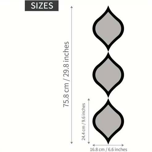 3pcs Mid-Century Modern Tear Drop Mirror Wall Decor | Emaazz