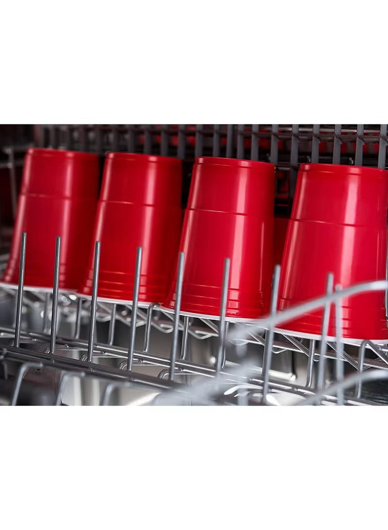 50 Piece Disposable Plastic Cups, Red 16-Ounce Disposable Plastic Party Cups, Red Heavy Duty Cups, Ideal for Weddings, Party’s, Birthdays, Dinners, Lunch’s.