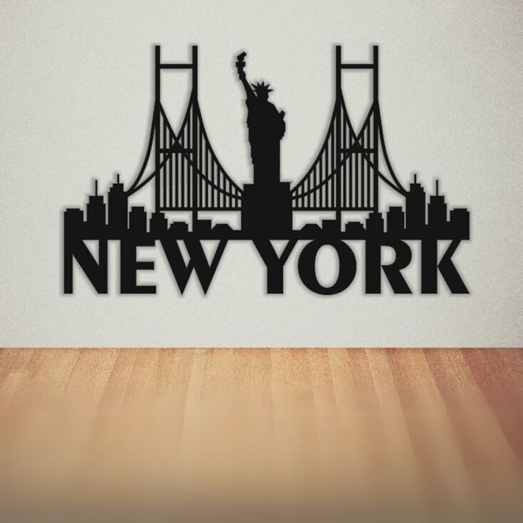 New York, America - Skyline Acrylic Wall Art - Home Decal - National Day