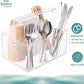 Space Organizers Plastic Acrylic Utensil Holder Silverware Caddy For Picnic Party