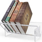Clear Acrylic Desktop Bookshelf – Modern Bookcase & Magazine Organizer Rack for Office, Study, Library & Home