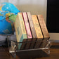 Clear Acrylic Desktop Bookshelf – Modern Bookcase & Magazine Organizer Rack for Office, Study, Library & Home
