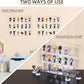 2 Pack Acrylic Display Case, 18 Compartments Clear Showcase Organizer, 6 Tiers Matchbox Display Cabinet for Mini Toys, Hot Wheels and LOL Dolls