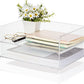 Acrylic Desk Organizers and Accessories Tier Paper File Organizer Tray Stackable Document Clear Desk Accessories for Office Workspace Organization