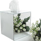 JackCubeDesign Acrylic Mirror Tissue Box Cover – Square Kleenex & Napkin Holder Organizer Stand