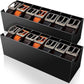 2 Pcs Belt Organizer Acrylic Belt Storage Holder 7 Compartments Christmas Display Case Belt Container Holder for Closet and Drawer, Belt Watch Storage Holder Accessories