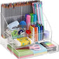 Acrylic Desk Supply Organizer with Drawers – Clear Pen, Stationery & Office Storage Box