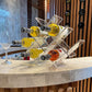 8-Bottle Acrylic Rack – Modern Transparent Countertop  Holder for Home, Kitchen, Bar & Cabinets
