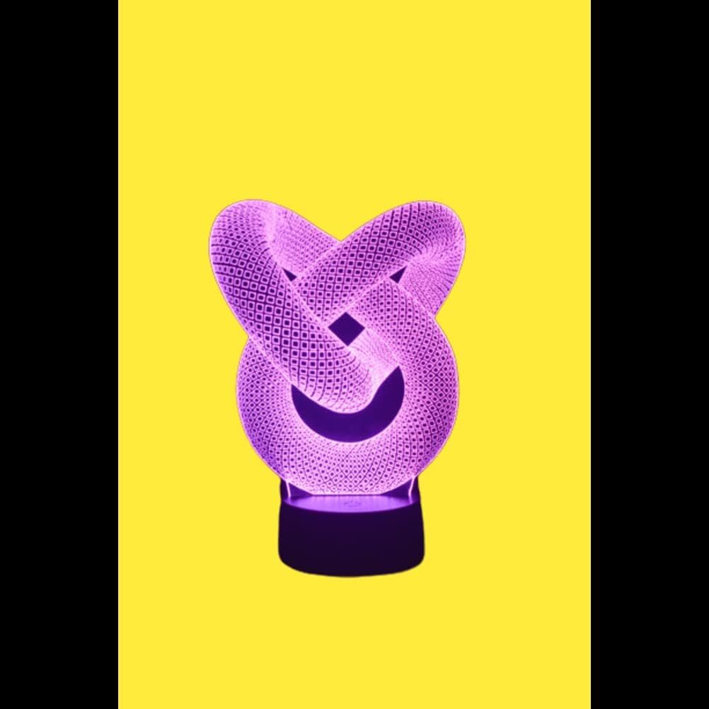 3D Acrylic Illusion Lamp Love Knot