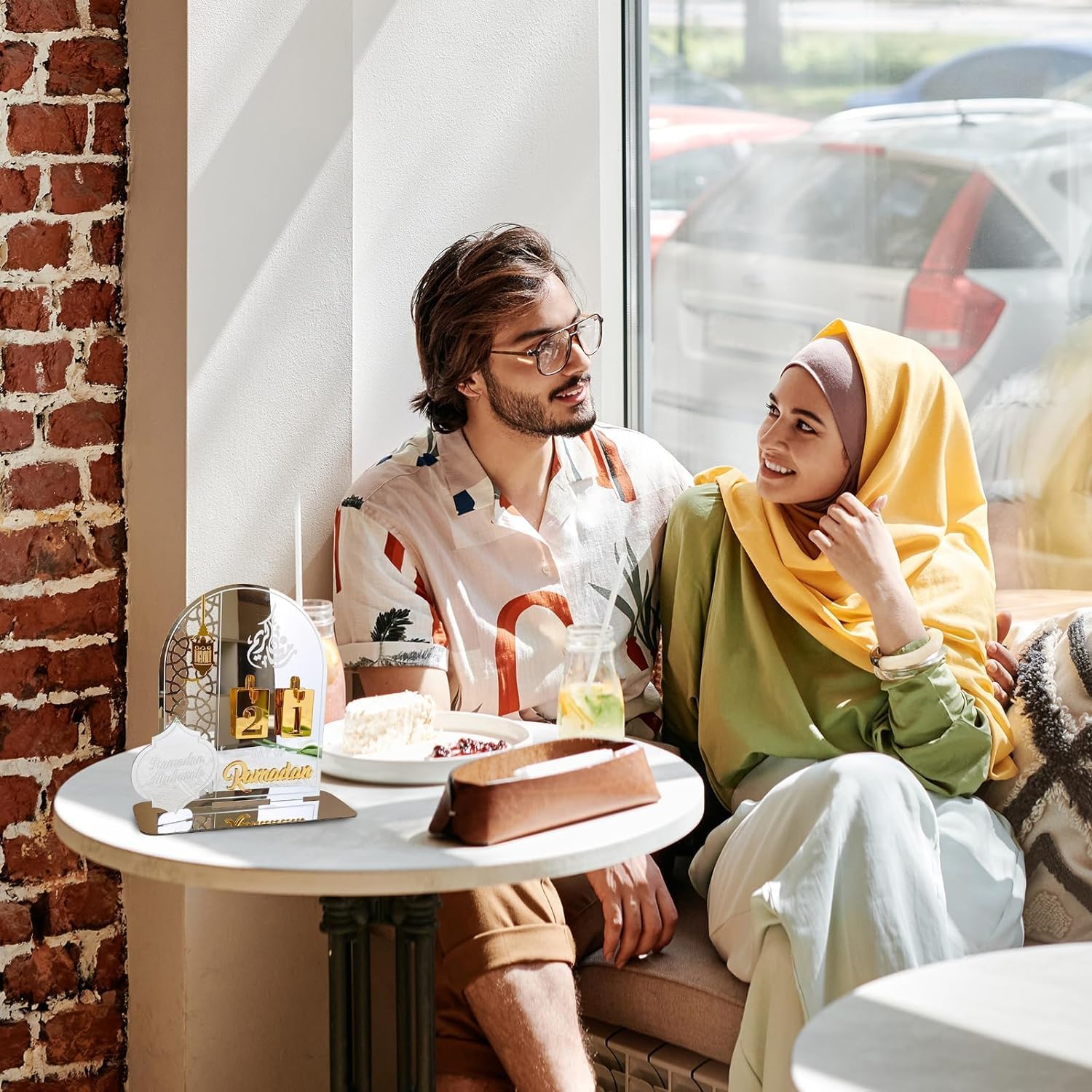 Acrylic Ramadan Decoration Calendar, Clear, Classic, Tabletop, Polished, Ramadan Mubarak, Eid, Home Decor