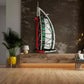 Geometric Burj Al Arab UAE Flag Acrylic Wall Art - Office Decor