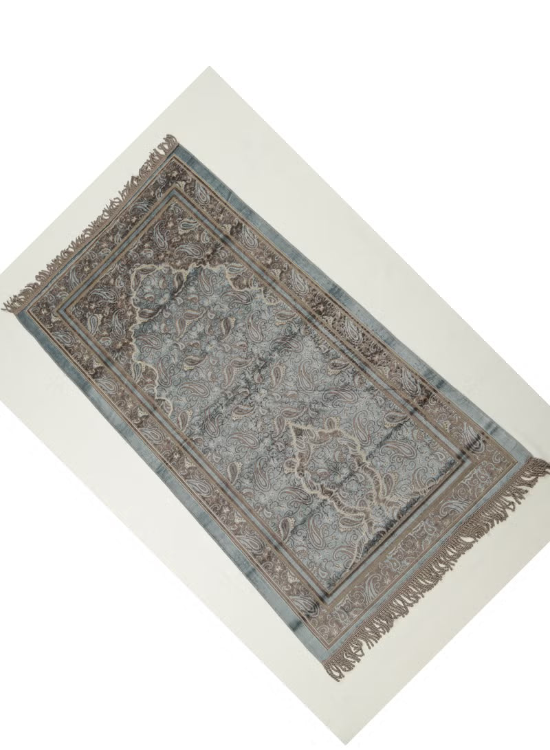 Prayer Mat 614GSM Anti-Slip Velvet Top Islamic Prayer Mat New Design Thick Padded Sajadah Prayer Rug for Men Women Eid Gift Ramadan ( 140cm X 70cm)