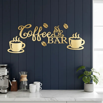 Coffee Bar Wall Decor 3D Acrylic | Cafe Wall Art