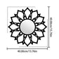 Modern Acrylic Wall Mirror - Black Geometric Round Decorative Art | Emaazz