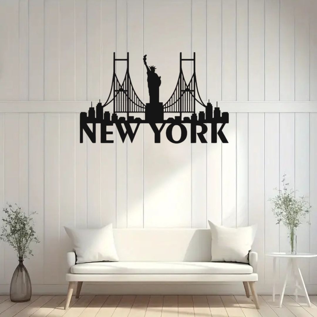 New York, America - Skyline Acrylic Wall Art - Home Decal - National Day