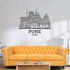 Pune, India - Skyline Acrylic Wall Art - Home Decal - Indian National Day
