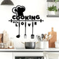 "Cook With Love" Kitchen Wall Decal | Home & Restaurant Acrylic Wall Decor