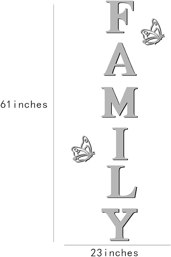 Family Sign Acrylic Mirror - Modern Home Decoration [42 pieces]