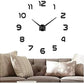 3D Wall Clock, Frameless Wall Clock DIY Wall Decoration, Wall Clock Home Decor