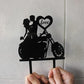 “To The Moon and Back” Cake Topper – Acrylic Script Cake Decoration for Wedding, Anniversary, Birthday & Parties