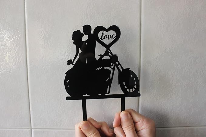 “To The Moon and Back” Cake Topper – Acrylic Script Cake Decoration for Wedding, Anniversary, Birthday & Parties