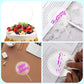 Acrylic Cake Toppers – 4pcs Reusable Crystal Clear Large Cake & Cupcake Toppers with Sticks for Birthday, Wedding, Anniversary & Party Celebrations