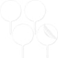 Acrylic Cake Toppers – 4pcs Reusable Crystal Clear Large Cake & Cupcake Toppers with Sticks for Birthday, Wedding, Anniversary & Party Celebrations