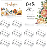 Clear Acrylic Stands – 3 Pack Place Card Holders, Table Number & Business Card Display Holders for Weddings, Dining Tables, Shops & Offices