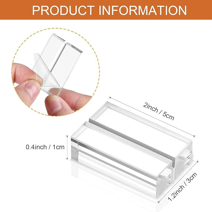 Clear Acrylic Stands – 10 Pack Place Card Holders, Table Number & Business Card Display Holders for Weddings, Dining Tables, Shops & Offices